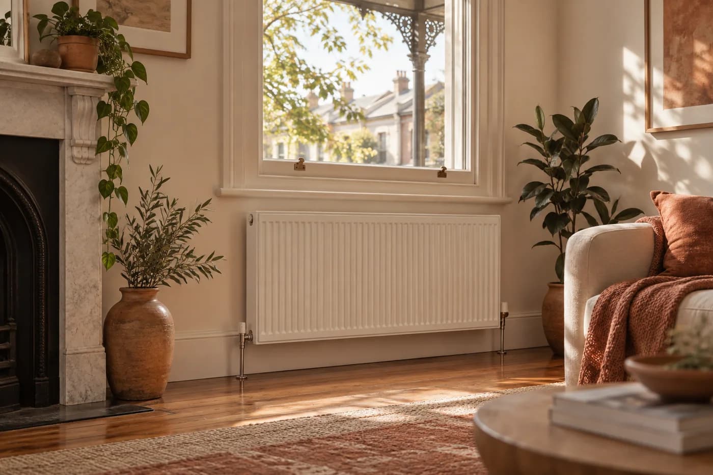 Hydronic heating installation for a residential property